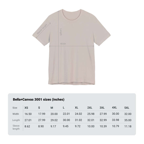 Heather Cool Grey Size Chart